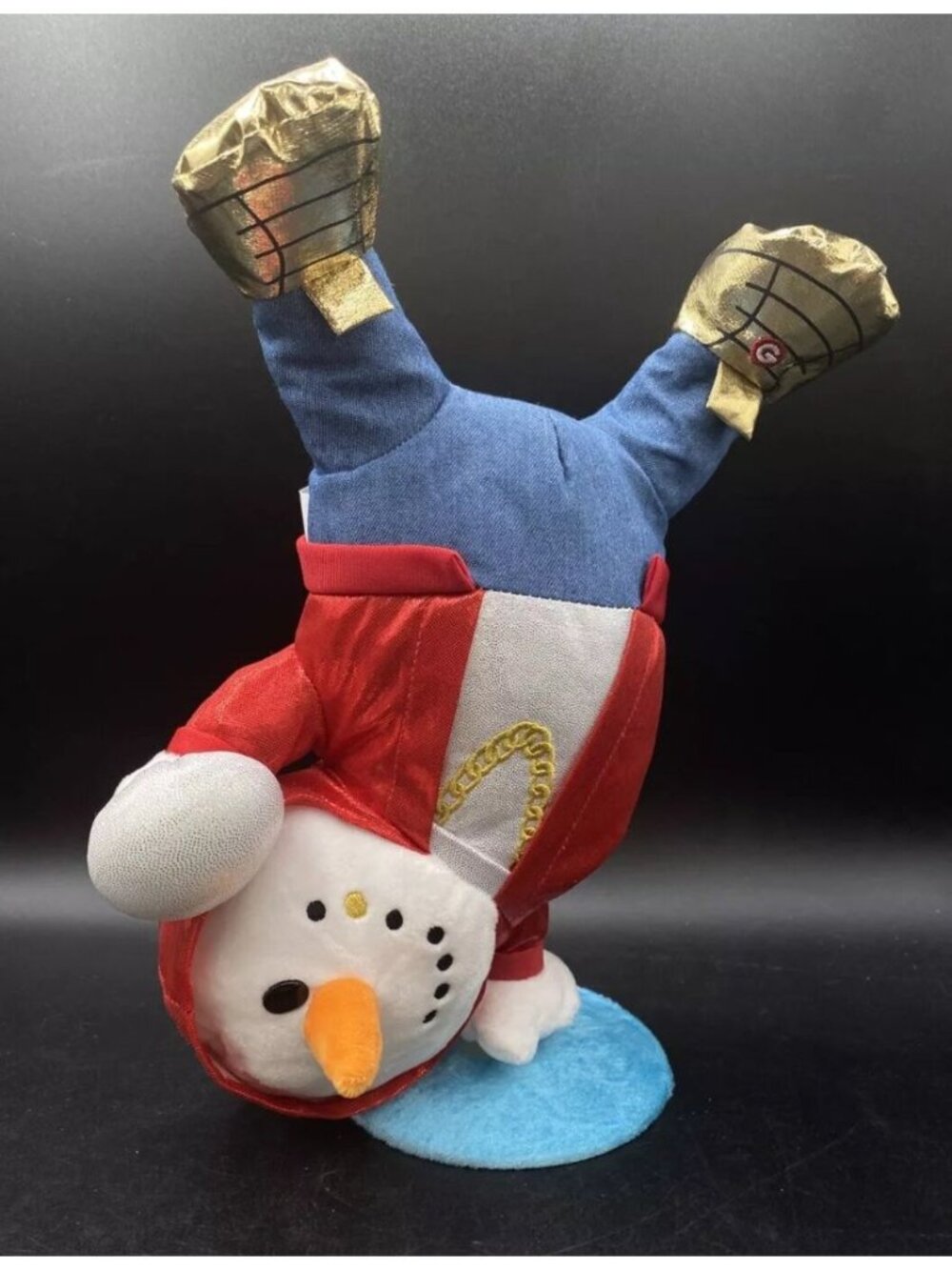 Gemmy Hip Hop Rap Snowman Sings Vanilla Ice Ice Baby Dances 13” Hand Stand